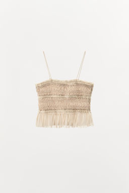 CONTRAST TEXTURED TOP - Zara фото 7