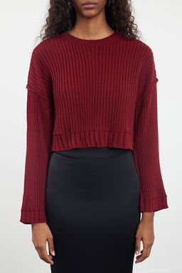 Ekru Super Crop Basic Triko Kazak TWOAW24KZ00275 - Trendyolmilla фото 11