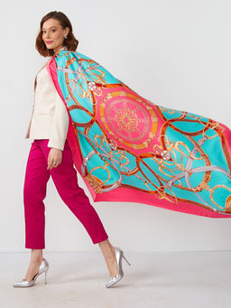 Большой, мягкий, тонкий и очень нежный двусторонний платок с рисунком. - Tantino фото 8