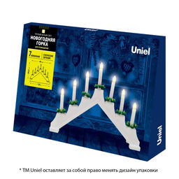 UDL-L7101-007/SWA/WW WHITE BRIDGE Фигура Новогодняя горка, 39,5х30,5см. 7 миниламп накаливания. Теплый белый свет. Корпус белый. Материал пластик. TM Uniel - Volpe фото 5