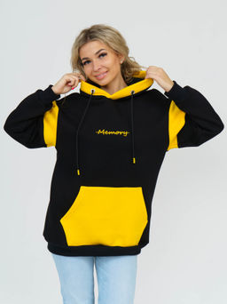 879 Толстовка "черный/желтый"