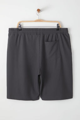TRENDYOL MAN Buyuk Beden Fume Oversize/Genis Kesim Dokulu K?r?smaz Ottoman Sort TMNSS25AP00001 - Trendyolmilla фото 4
