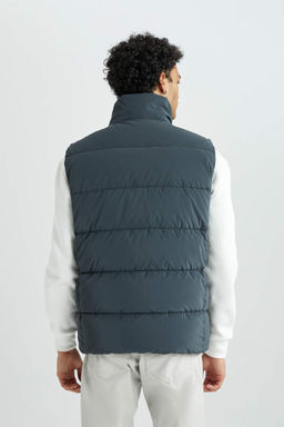 Жилет-пуховик Slim Fit с воротником-стойкой и подкладкой - Defacto фото 7