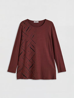 Bisiklet Yaka Ta?l? Bluz