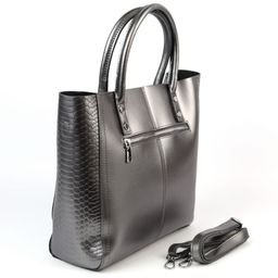 Женская кожаная сумка 9145-220 Пеарл Блек - Cidirro фото 3