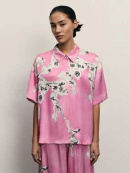 Блузка из вискозы с цветочным принтом / Zarina  фото 3