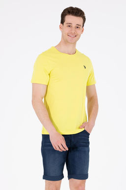 Футболка мужская U.S. Polo Assn Citron Basic с круглым вырезом лимонная хлопок  фото 15