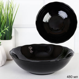 Набор суповых тарелок 6 штук 480 мл 155 мм ЧЕРНАЯ Классика B-LHBW60 (уп12)