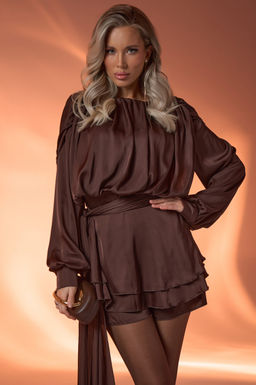 Платье Муза (шоколадный) - Эльза фото 3