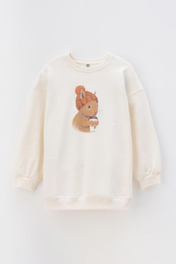 КР 302186/молочный джемпер для дев