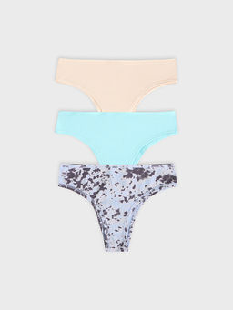 Трусы женские бразилиана мультипак (3шт.) в бежевом цвете - Mark formelle фото 7