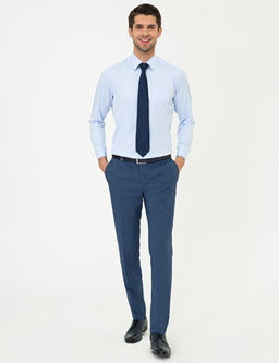 A__k Mavi Regular Fit Uzun Kollu Klasik G_mlek