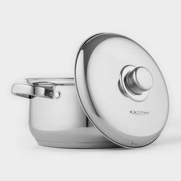 Кастрюля Катунь «Гретта», 3.4 л, d=20 см, капсульное дно, индукция, нержавеющая сталь, AISI - 201