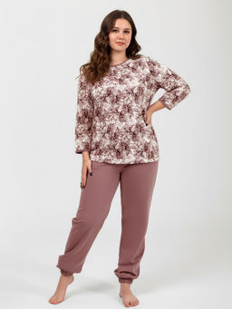 Костюм женский футер 2-х нитка начёс "МАДИНА" КОФЕ