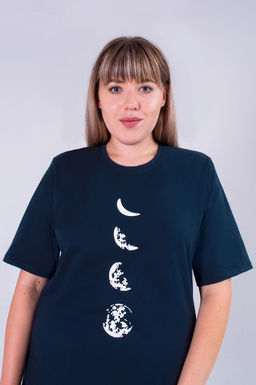 Арт. 9154 Пижама с шортами 52-58 (4 шт) Цвет:верх-темно-синий,белый,низ-темно-синий,белый