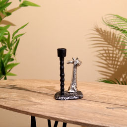Подсвечник Жирафик, 12.5?9.5?26 см, алюминий