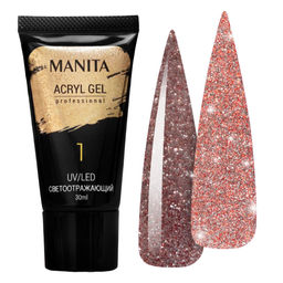 Manita Professional Акриловый гель для ногтей светоотражающий №01, 15 мл MP110125  фото 4
