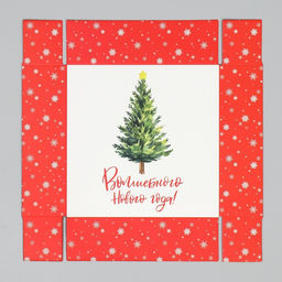 Цена за 5 шт. Коробка для макарун «Волшебного Нового года!», тиснение на крышке, 12×12×3.5 см