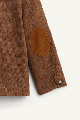 LIMITED EDITION HERRINGBONE BLAZER WITH WOOL AND ELBOW PATCHES