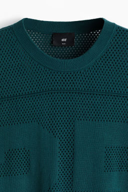 Camiseta de malla Boxy Relaxed Fit - H&m фото 5