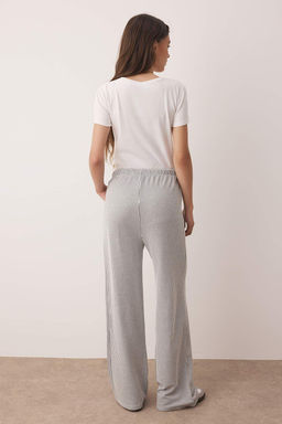 Antrasit Cizgili Lastikli Bel Wide Leg/Genis Kesim Orme Pantolon TWOAW26PL00061