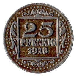 25 пфеннигов 1918 года Германия Нотгельд (Мюнстер)