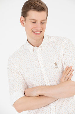 U. S. Polo Assn / Мужская рубашка Camel с длинным рукавом - U.s. polo assn фото 15