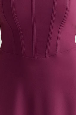 TRENDYOLMILLA Lacivert A-Kesim Straplez Dokuma Uzun S?k Abiye & Mezuniyet Elbise TPRSS25AE00021 фото 4