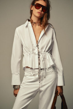 TOPSTITCHED POPLIN SHIRT - Zara фото 2