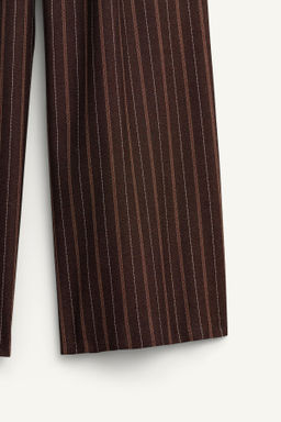 LIMITED EDITION STRIPED WIDE-LEG TROUSERS - Zara фото 9