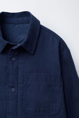 QUILTED OVERSHIRT WITH LABEL - Zara фото 3