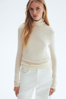 Top de algod?n pima con cuello perkins - H&m фото 7