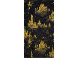 Полотенце махровое 6с102.413ж1 Зимняя сказка(т.желтый) 81х160см