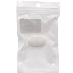 Цена за 12 шт. Держатель для проводов на липком слое "ДОМАНИЯ", 3 порта, цвет белый, 3,5*2см ( упак. ZIP пакет)