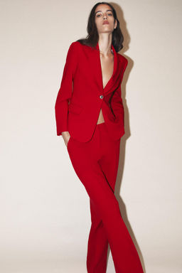 FITTED BLAZER WITH SHOULDER PADS - Zara фото 12
