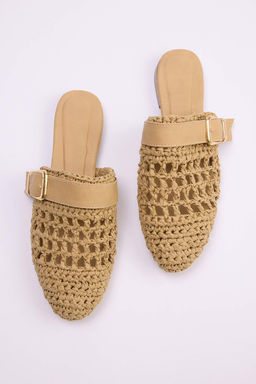 Camel Has?r Bant Detayl? Kad?n Terlik TAKSS26TE00004