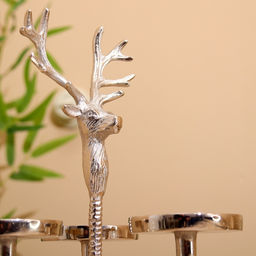 Подсвечник на 3 свечи «Рога», 42×42×30 см, алюминий