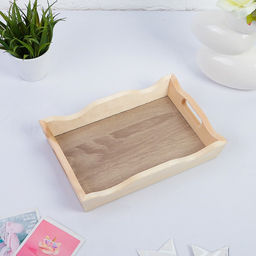 Поднос деревянный для завтрака волна №3, МАССИВ, 30х20х5,5см