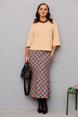 Костюм Anastasia 1174 слоновая кость/клетка