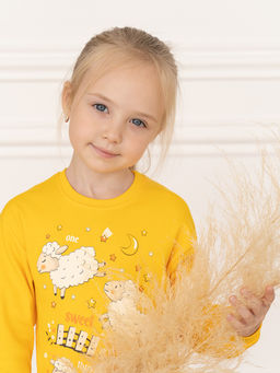 Пижама детская желтая овечки