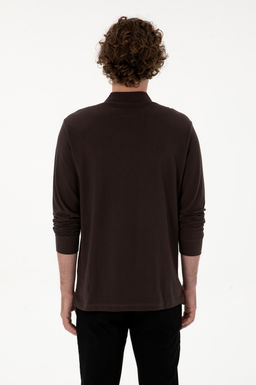 Erkek Koyu Kahverengi Basic Sweatshirt Sepette S_rpriz _ndirim - U.s. polo assn фото 5