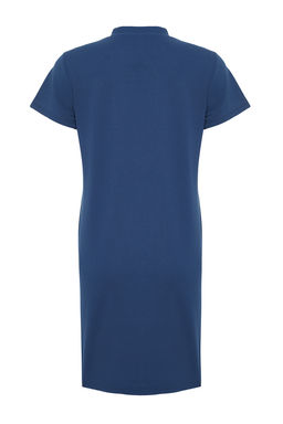 Indigo Cep Gorunumlu Skater/Belden Ac?lan Mini Krep Elbise TWOSS23EL01802