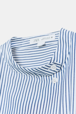 CAMISA POPEL?N BOTONES ZW COLLECTION / Azul / Blanco - Zara фото 7