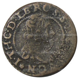 Монета 2 денье турнуа 1633 года Франция