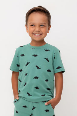 Crockid _ КР 302737-1/малахитово-зеленый,дино к560 фуфайка (футболка) для мал