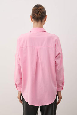 TRENDYOLMILLA Ac?k Mavi Pamuklu Oversize Genis Kal?p Dokuma Gomlek TWOSS22GO0669  фото 35