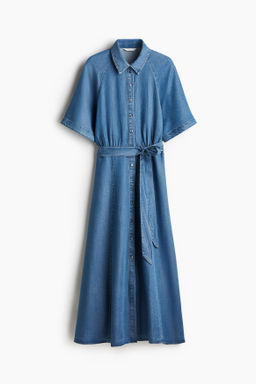 Vestido denim con cintur?n de anudar