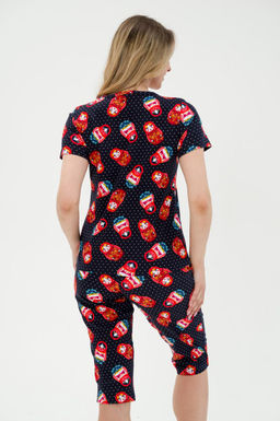 Пижама женская из интерлока Социал матрешка на черном - Амадэль фото 7