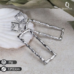 Серьги висячие Фэнтази, цвет серебро, 7,3см - Queen fair фото 6