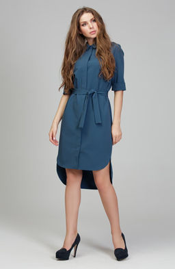 Платье-рубашка джинсовый